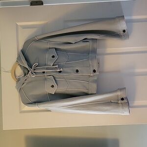 Chic SweatshirtFP Movement by Free People Light Blue Jean Jacket